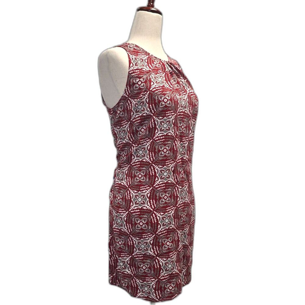 All for Color Sarah V-Back Shift- Crimson/White Dress Size Small - Picture 5 of 9